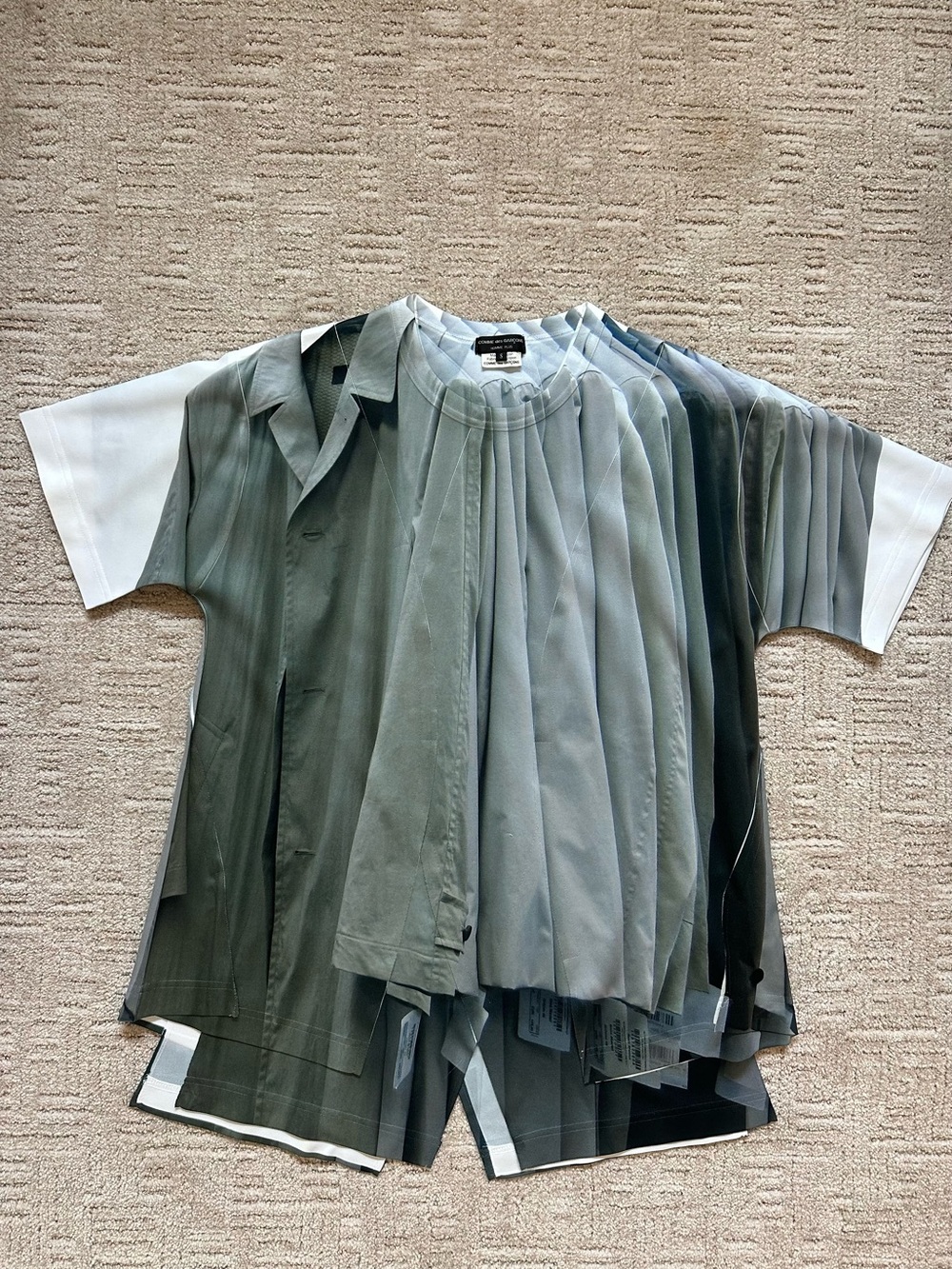 Men's Dry Cleaner Trompe L'oeil Jersey T-Shirt COMME DES GARCONS HOMME PLUS